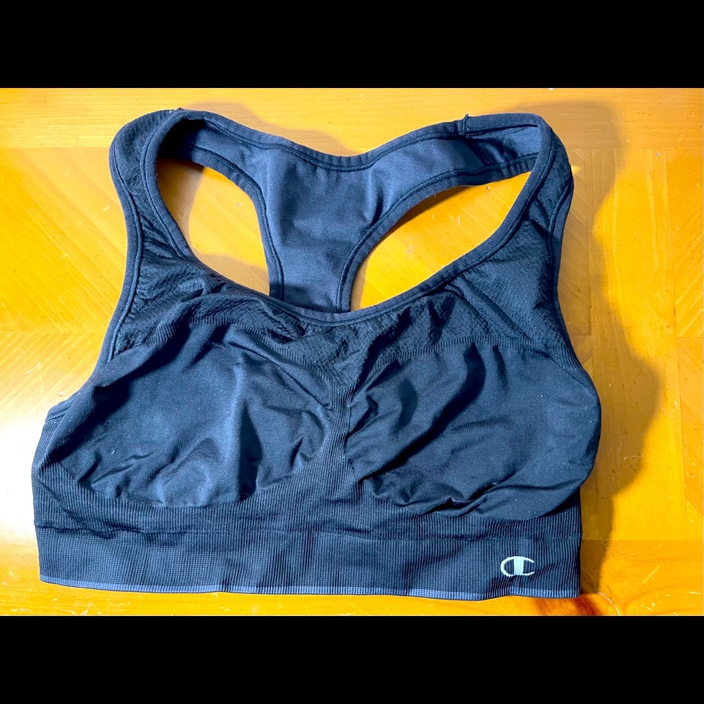 Champion Black Sports Bra High Support Large